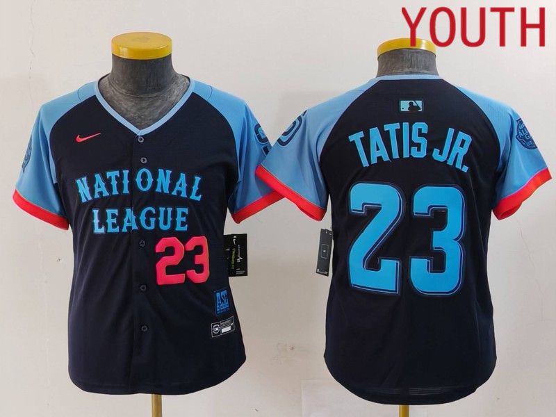 Youth San Diego Padres #23 Tatis jr Blue All star 2024 Nike MLB Jersey style 3->boston celtics->NBA Jersey